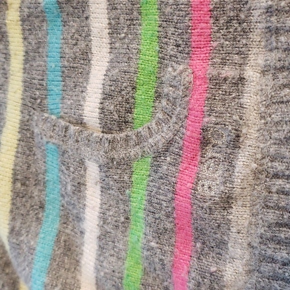 AEROPOSTALE Women's Angora Rabbit Hair Striped Crew Neck Sweater Size L. - Picture 4 of 4